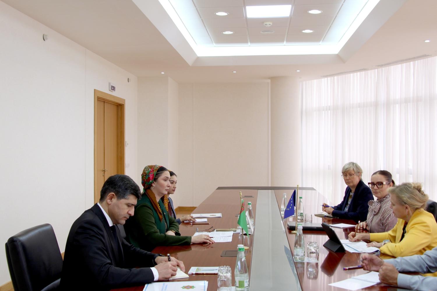 Türkmenistanyň Daşary işler ministriniň orunbasary bilen Ýewropa Bilim gaznasynyň direktorynyň aras…